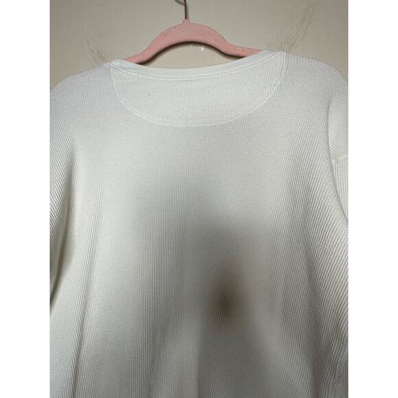 By Anthropologie Heartfelt Merci Graphic Top Waffle Knit Womens Size Small Cream - Picture 7 of 7